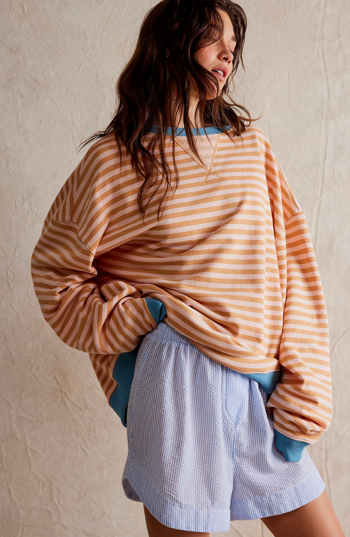 Kirsten | Gestreifter Rundhals-Pullover