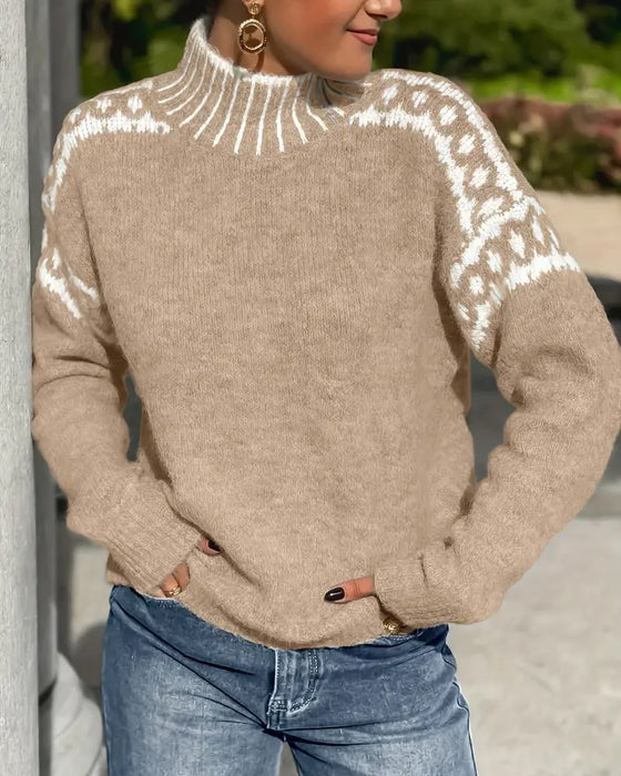 Traute | Kuschelweicher Strickpullover mit Musterdetails