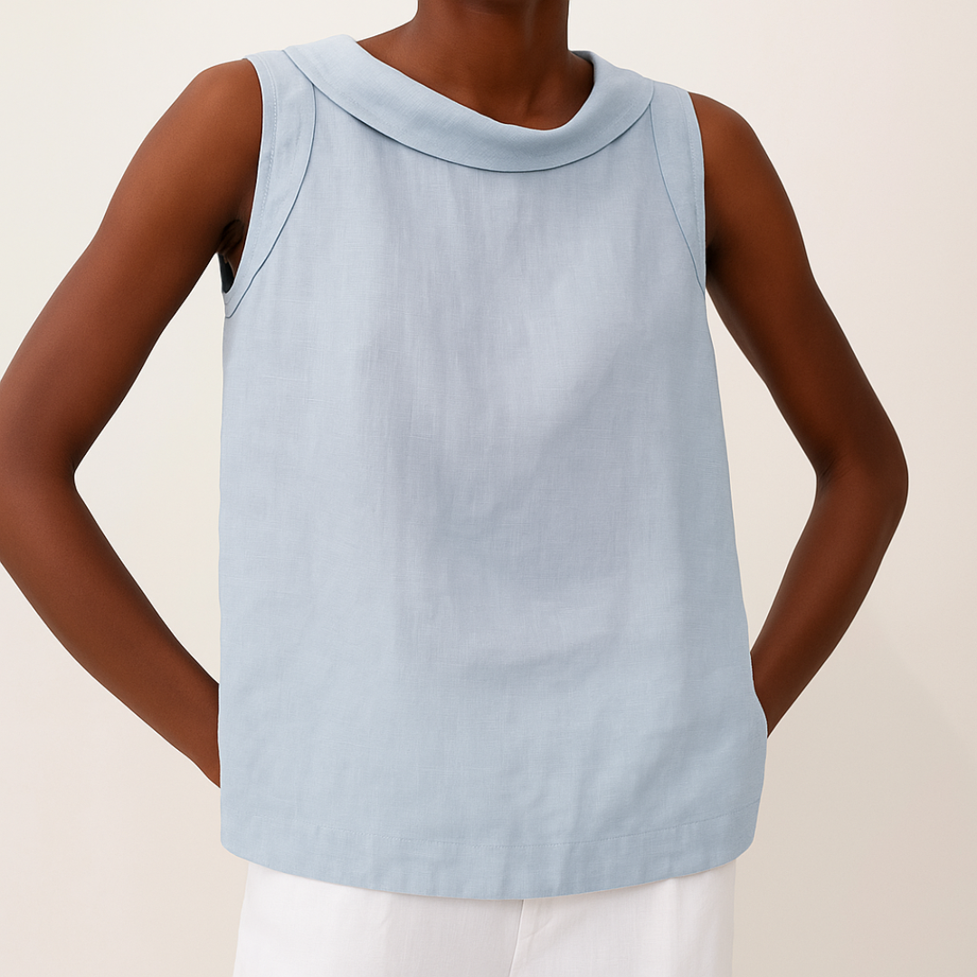 Frauke | Elegantes Ärmelloses Top mit Rollkragen