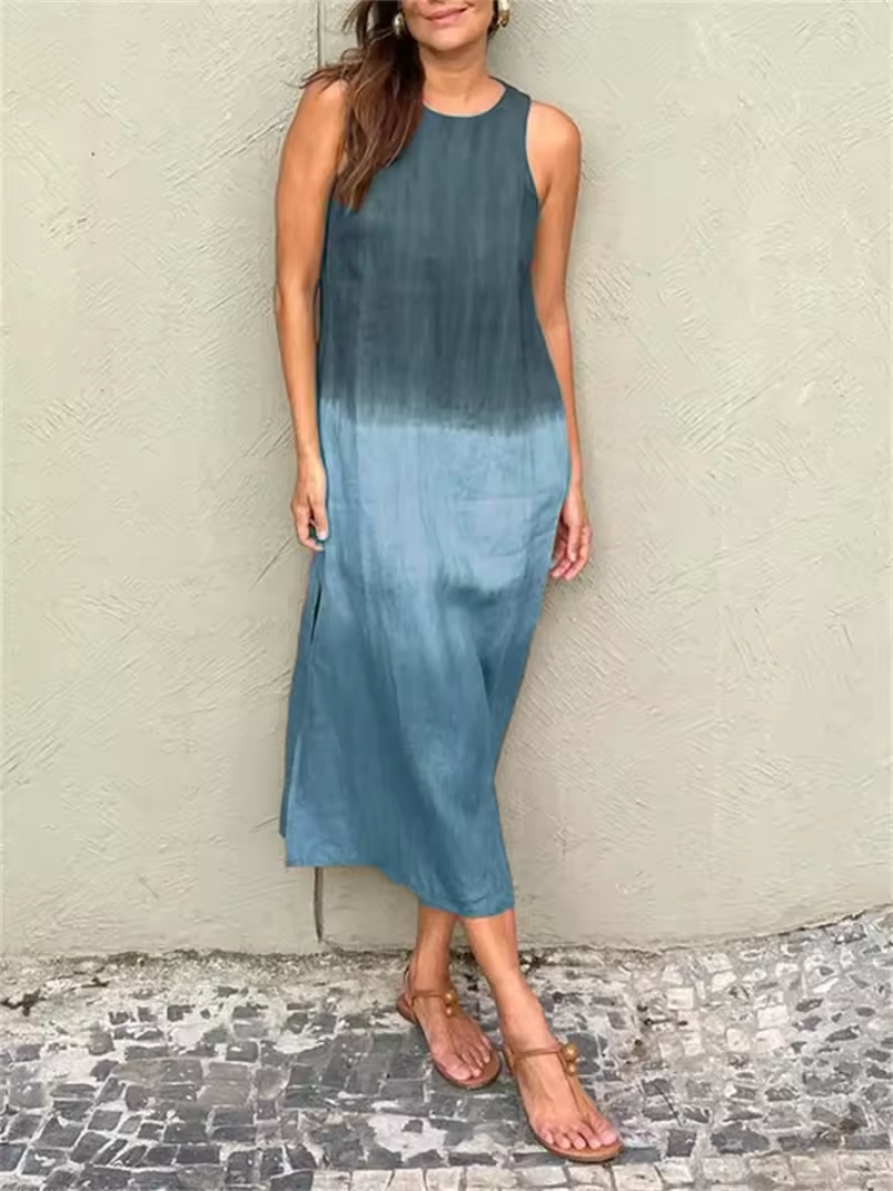 Liselotte | Ärmelloses Sommerkleid mit Rundhalsausschnitt