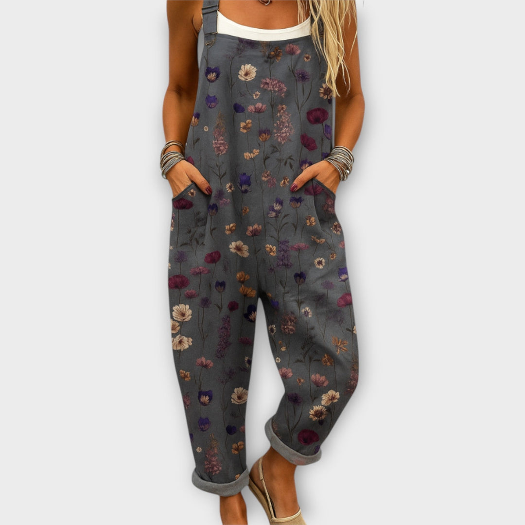 Mathilda | Verspielte Blüten-Latzhose