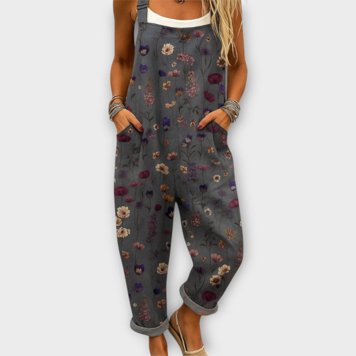 Mathilda | Verspielte Blüten-Latzhose