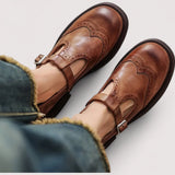 Daniela | Damen Schnallenriemen Rundspitze Schuhe