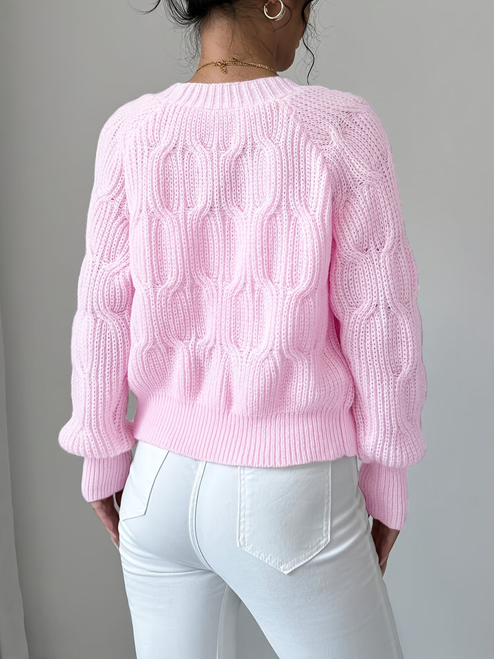Editha | Zarte Schleifen-Strickjacke