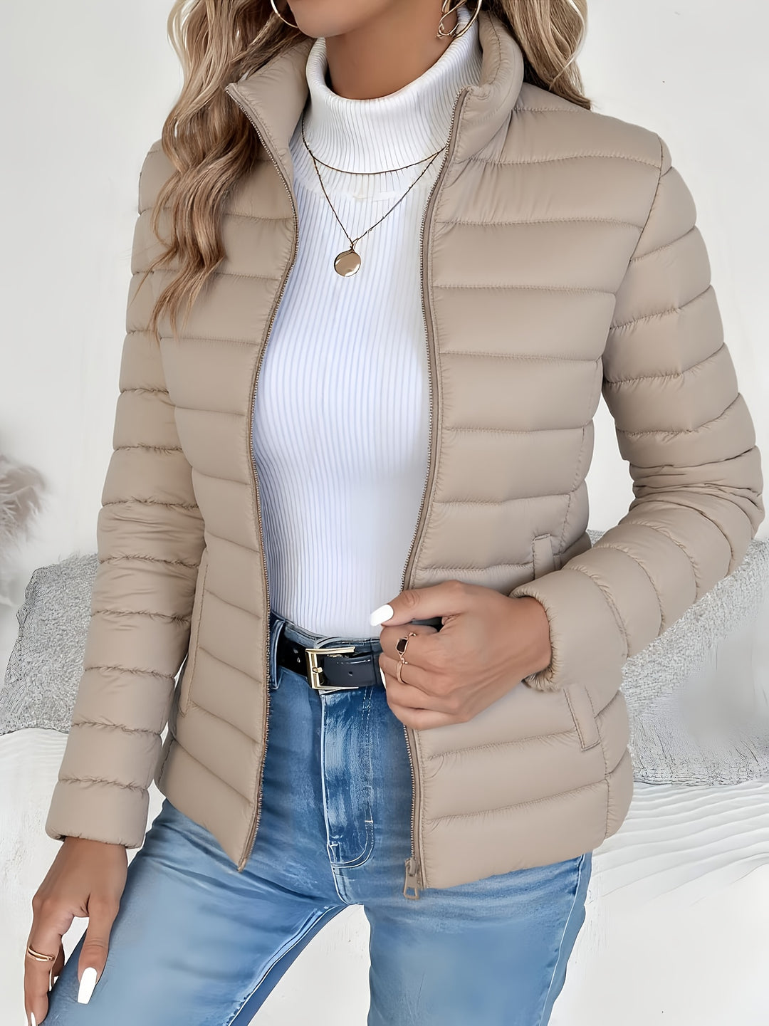 Melanie | Leichte Steppjacke mit Stehkragen