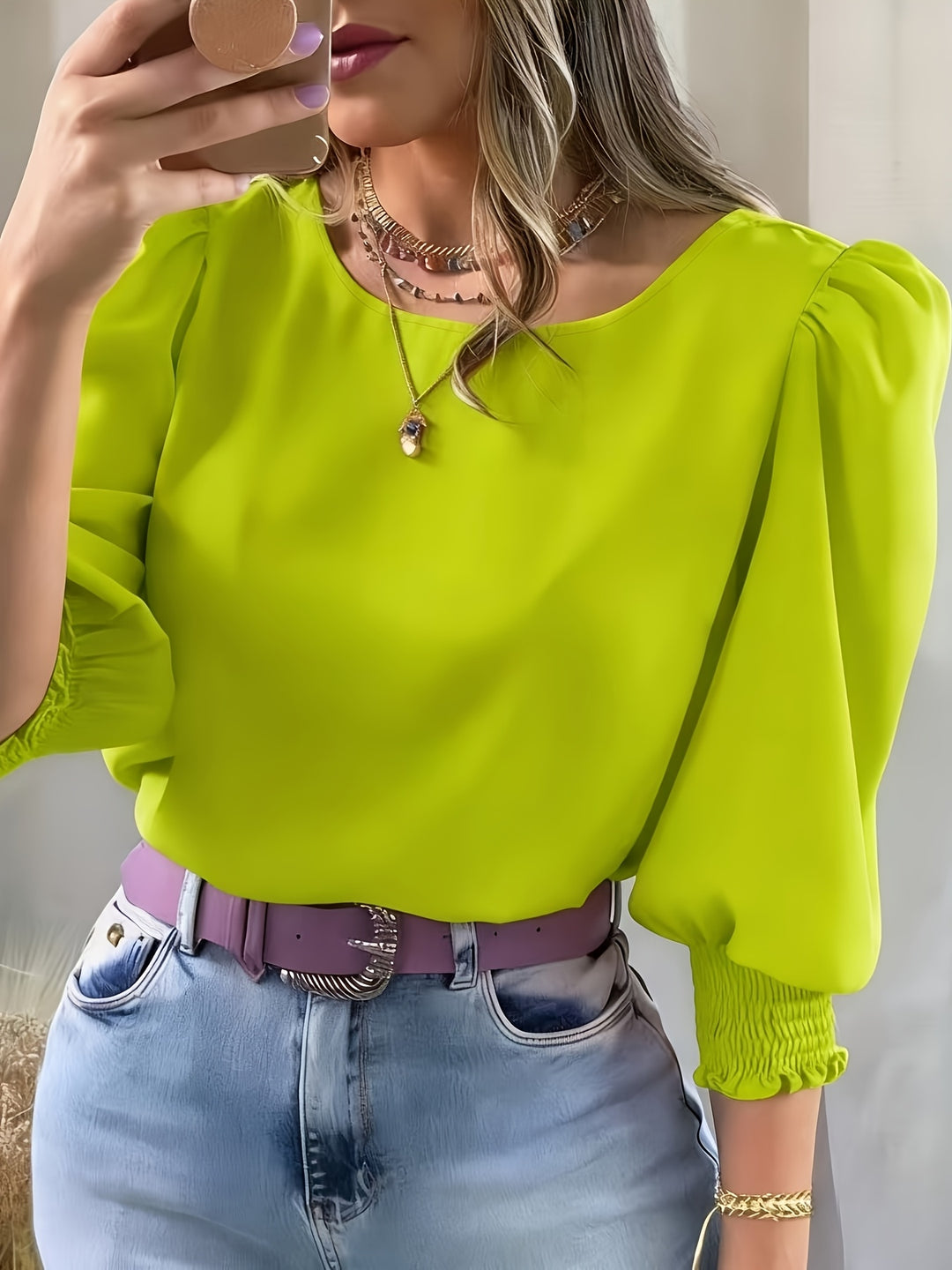 Adelina | Elegante Ballonarm-Bluse