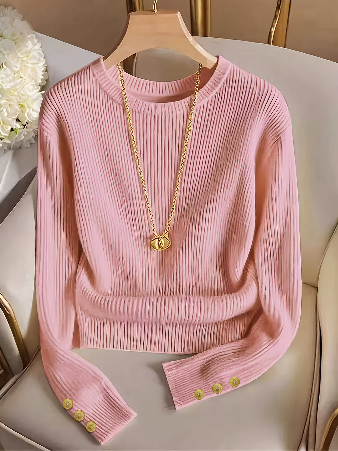 Irmgard | Fein gerippter Strickpullover
