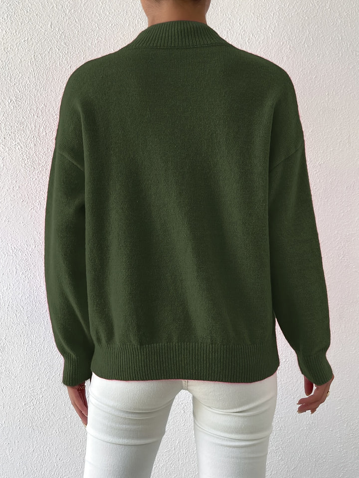 Thekla | Eleganter Stehkragen-Pullover