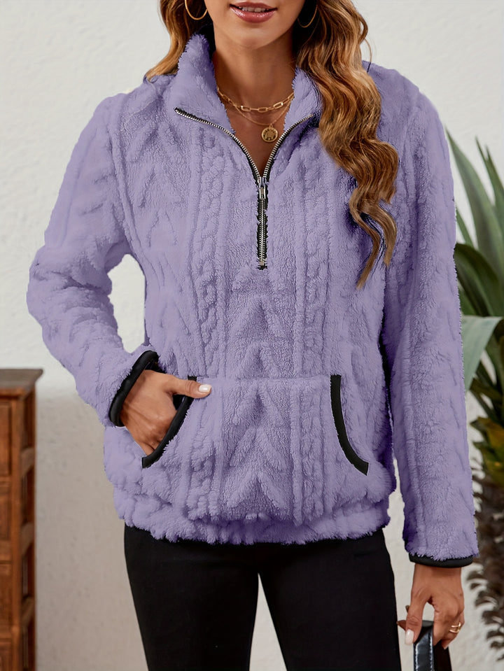 Erika | Kuscheliger Troyer-Pullover mit Stehkragen