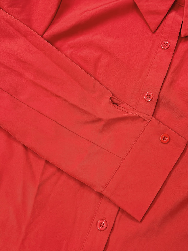 Almut | Elegante Longbluse mit Seitenschlitz