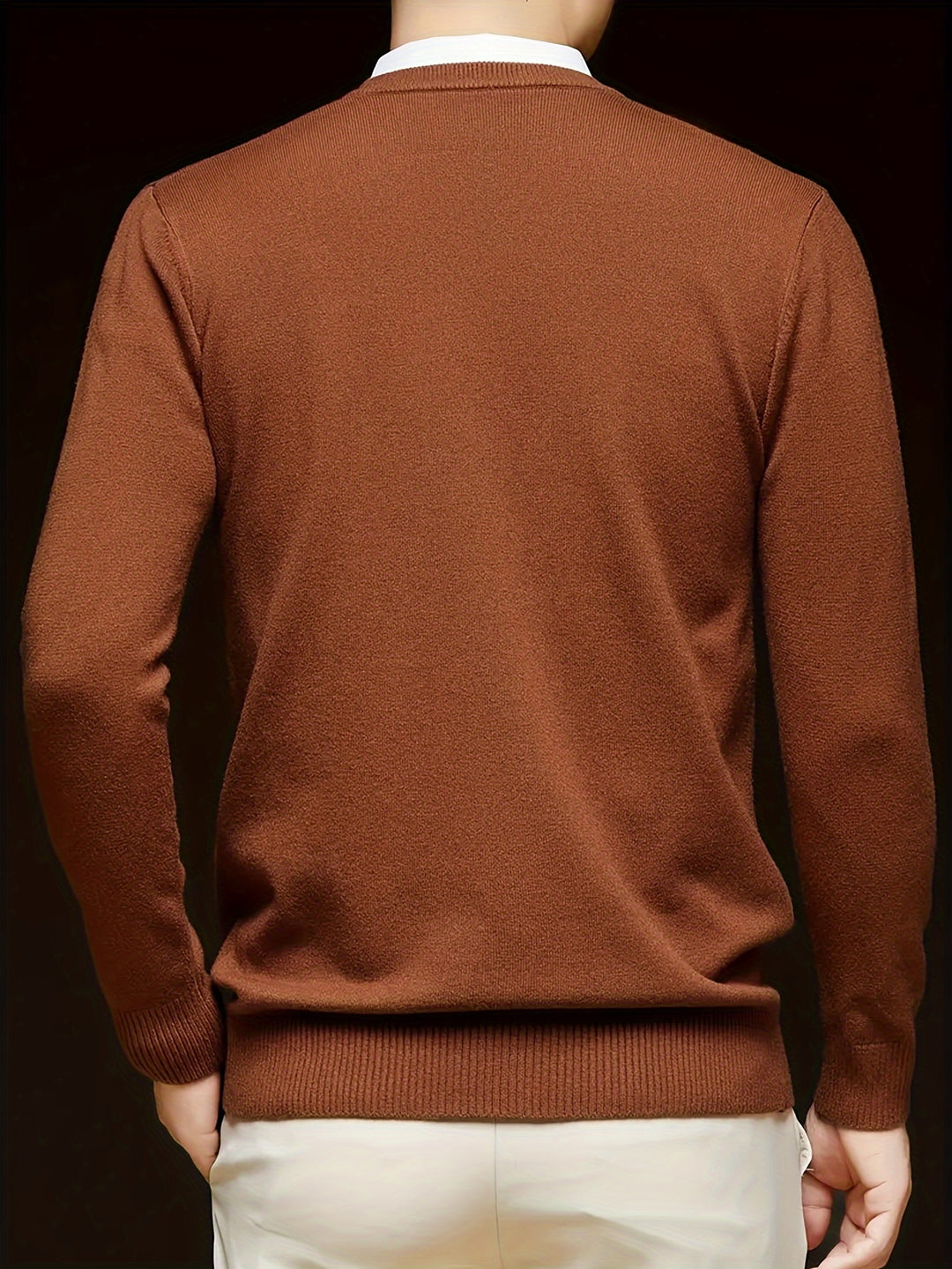 Günter | Klassischer Pullover mit V-Ausschnitt