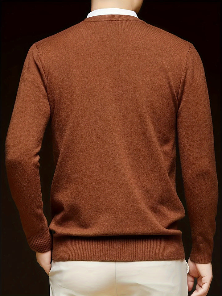 Günter | Klassischer Pullover mit V-Ausschnitt