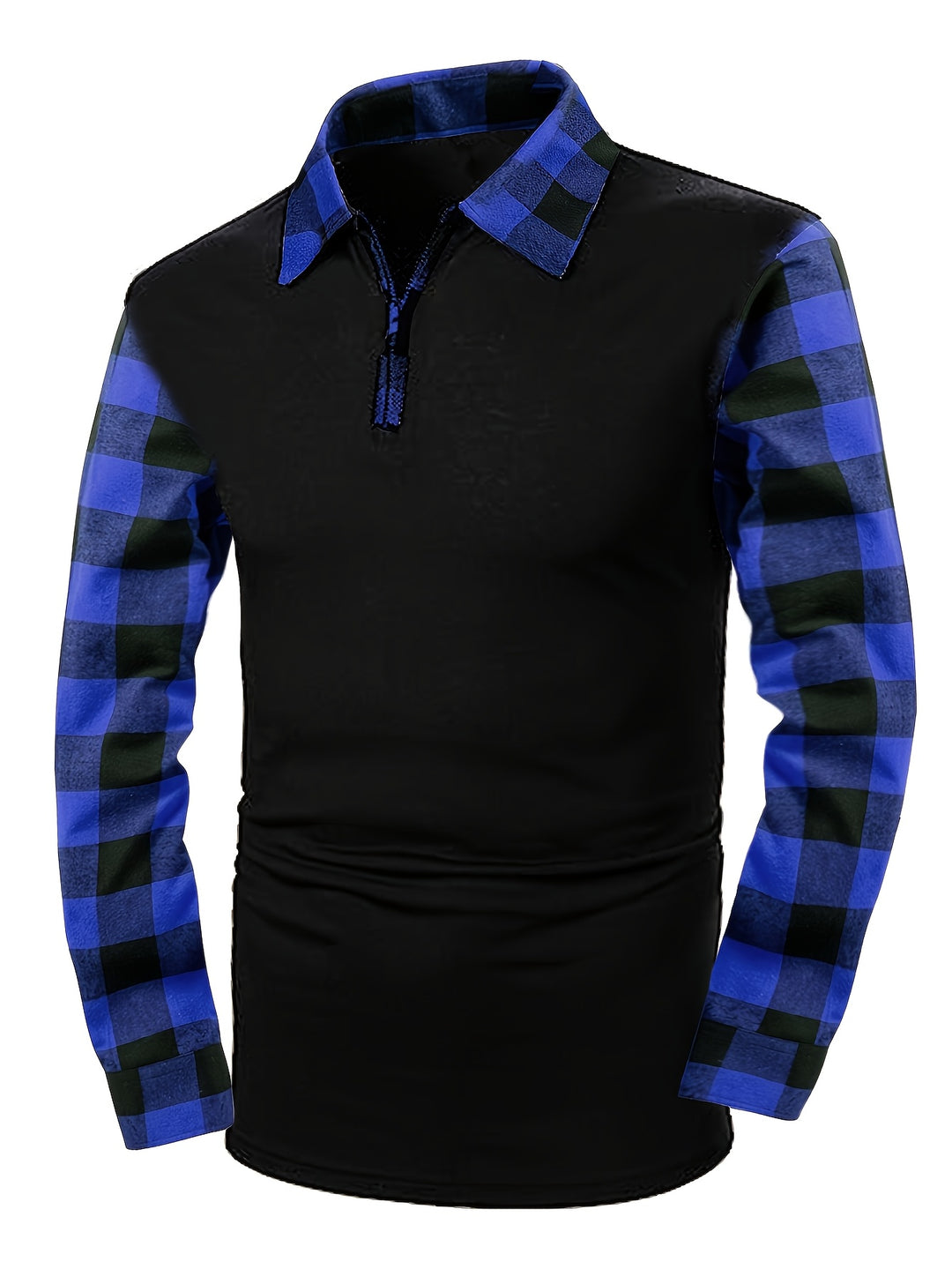 Bertram | Sportliches Karo-Poloshirt mit Half-Zip