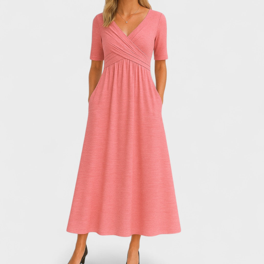 Barbara | Elegantes Wickel-Midikleid