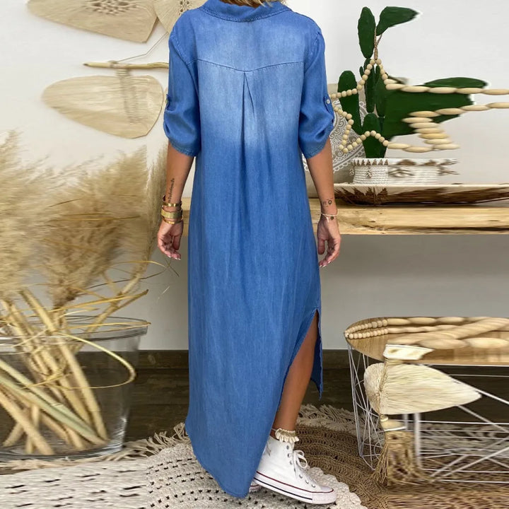 Josephine | Elegantes Maxikleid mit V-Ausschnitt
