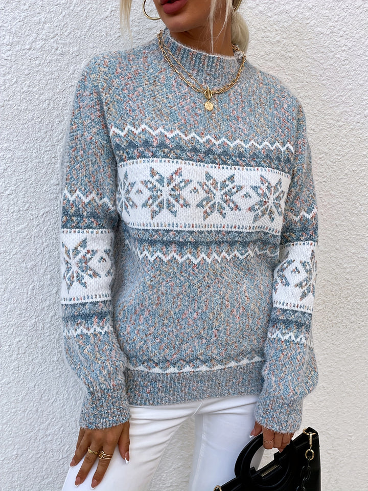 Inga | Weicher Christmas Strickpullover mit Schneeflocken