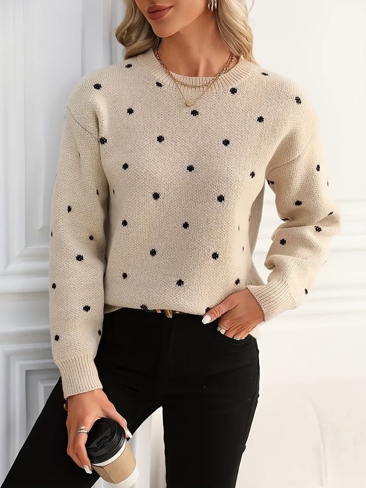 Ulrike | Verspielter Pünktchen-Pullover