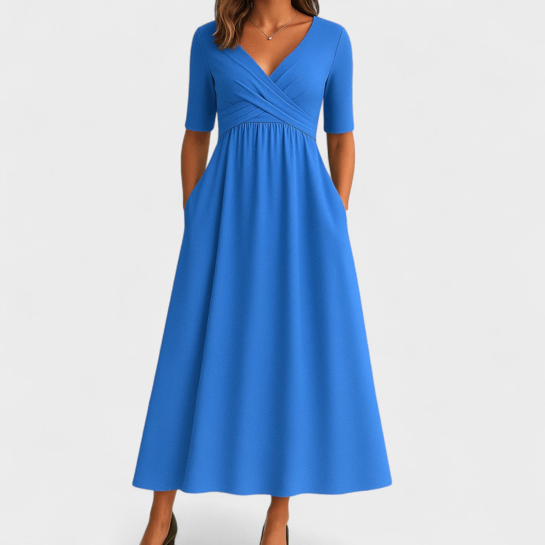 Barbara | Elegantes Wickel-Midikleid