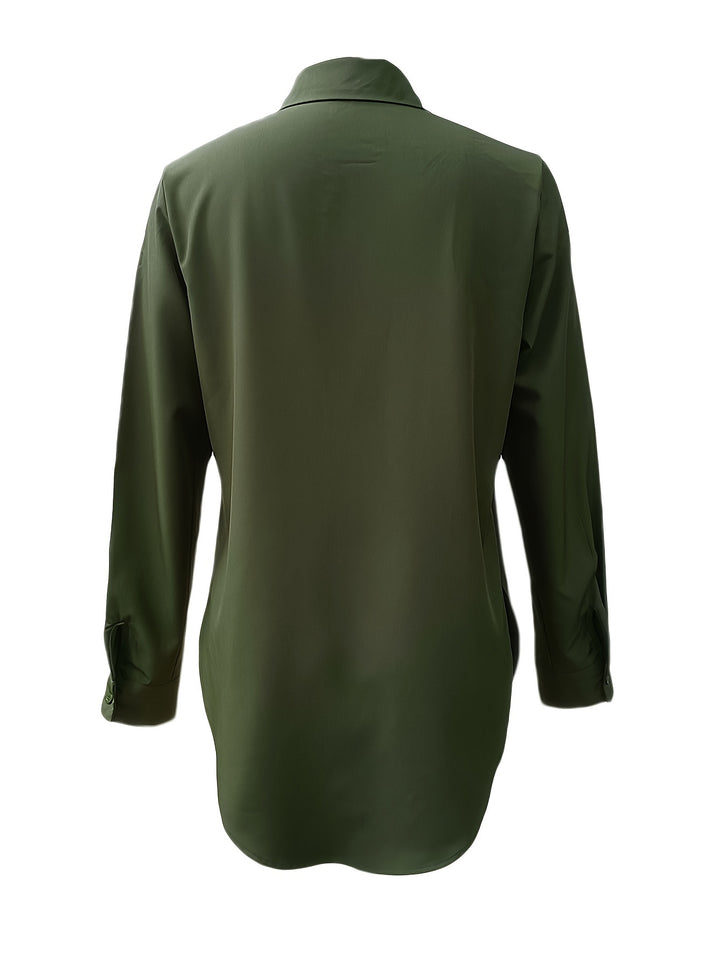 Almut | Elegante Longbluse mit Seitenschlitz