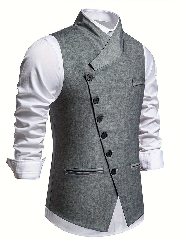 Wendelin | Elegante Anzugweste mit asymmetrischer Knopfleiste