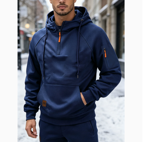 Gernot | Sportlicher Kapuzenpullover mit Reißverschluss