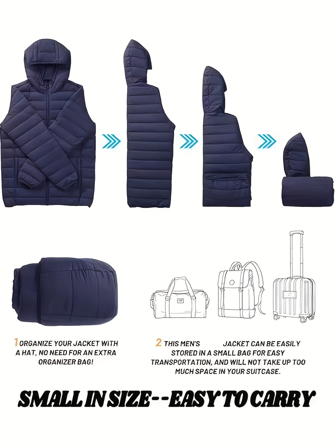 Gerrit | Wärmende Steppjacke mit Kapuze