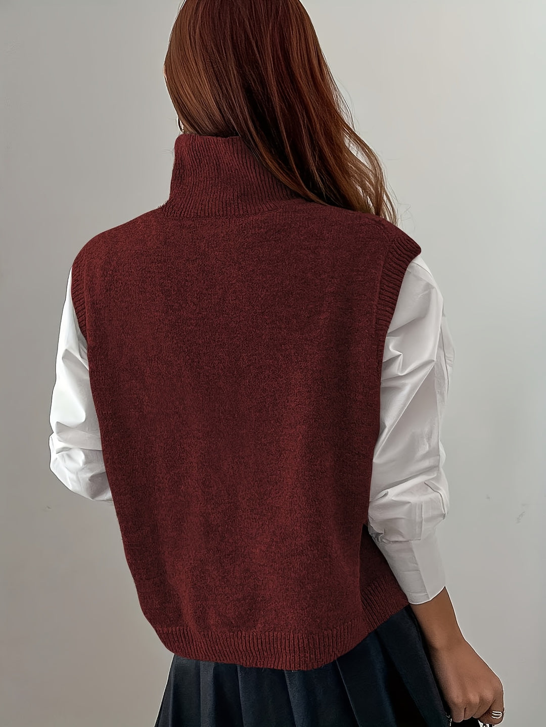 Hedda | Eleganter Rollkragen-Pullunder