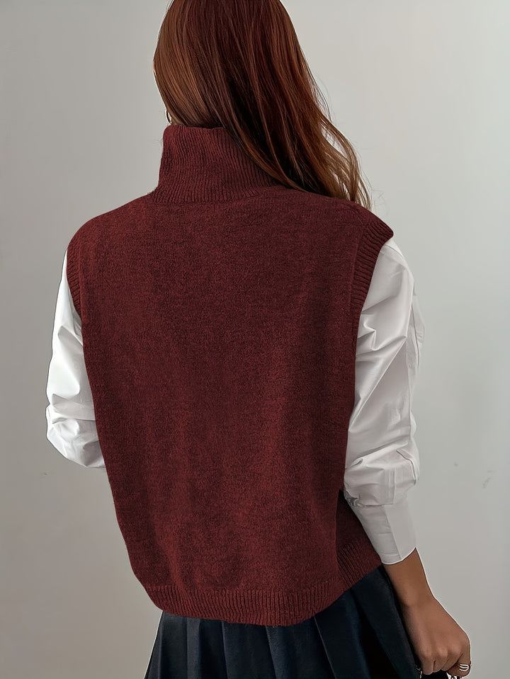 Hedda | Eleganter Rollkragen-Pullunder