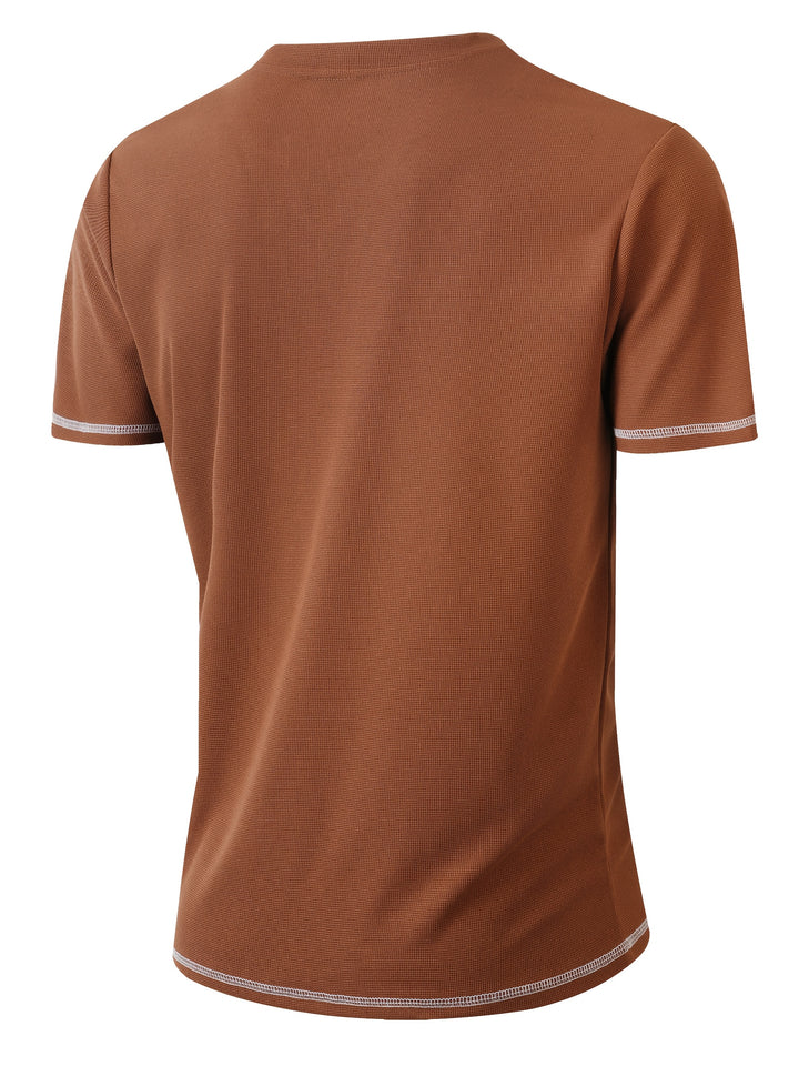 Jörg | Sportliches Kurzarm-Henleyshirt