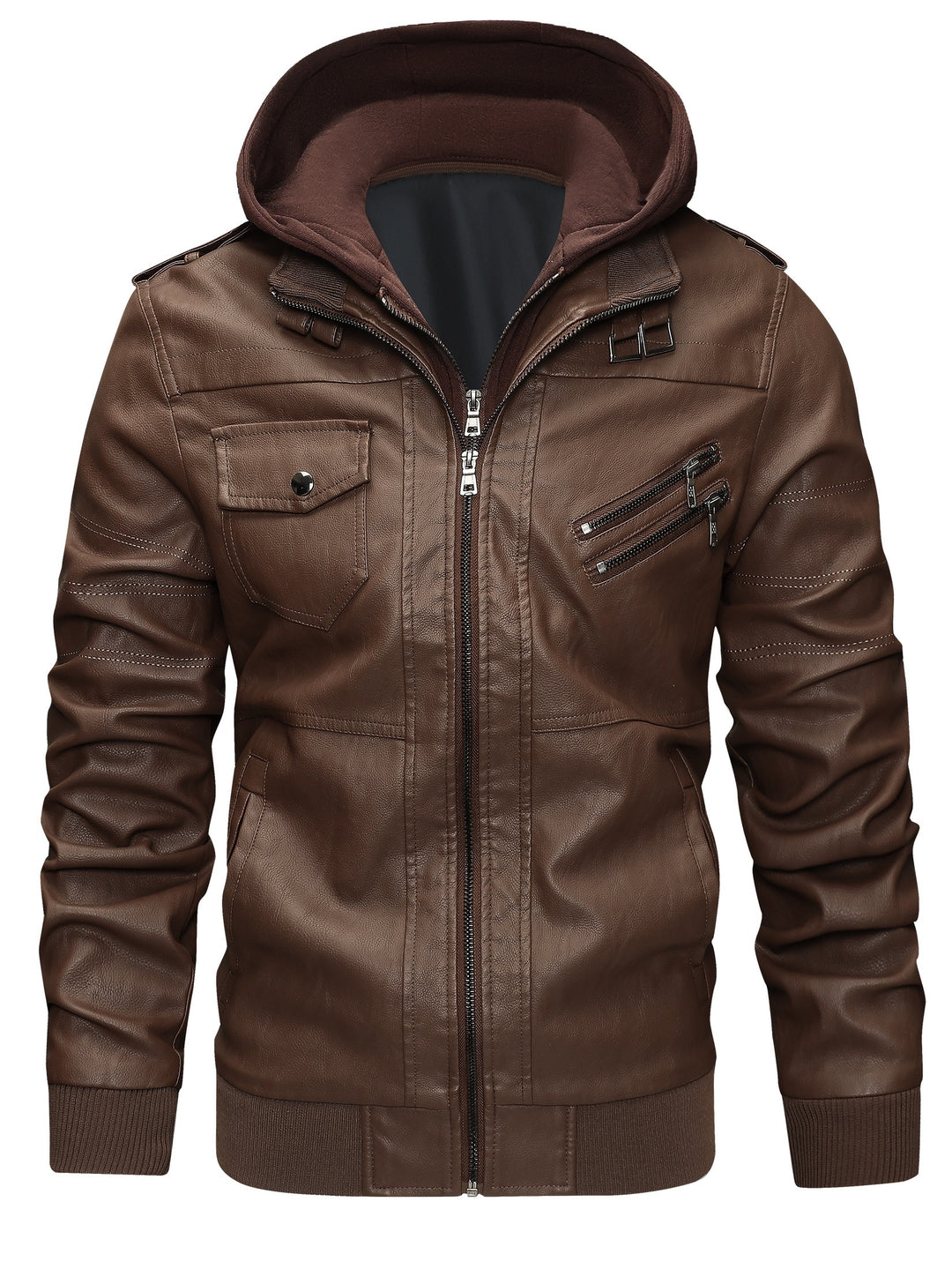 Volkmar | Sportlich-elegante Bikerjacke mit Kapuze