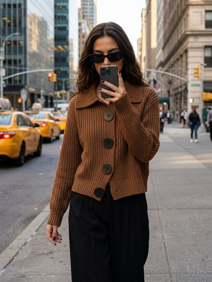 Hanne | Weicher Kragen-Strickpullover