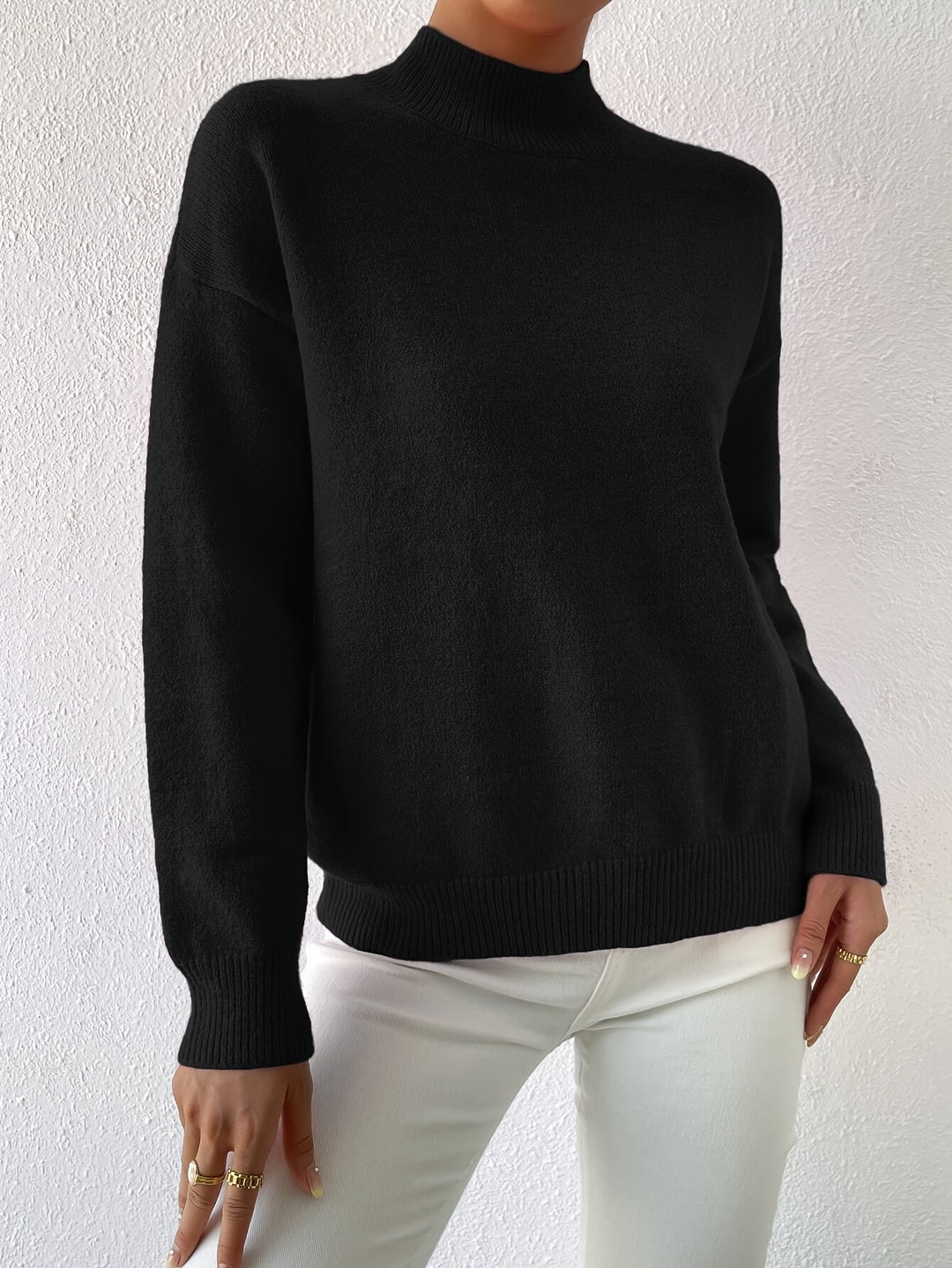 Thekla | Eleganter Stehkragen-Pullover