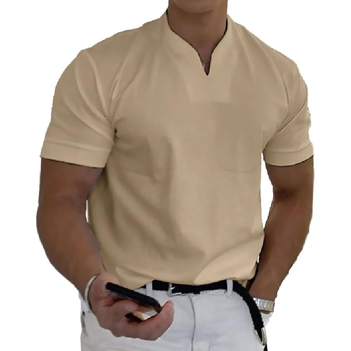 Erik | Eleganter Kurzarm-Poloshirt mit V-Ausschnitt