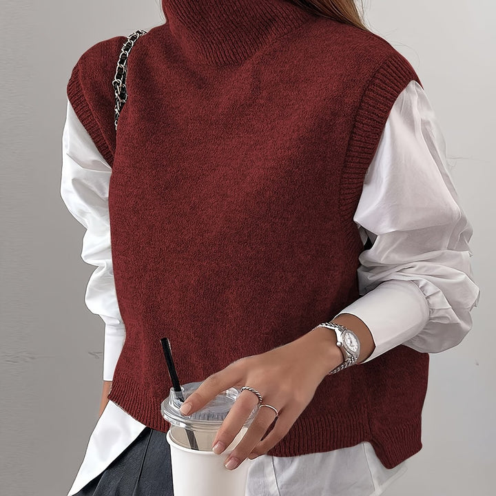 Hedda | Eleganter Rollkragen-Pullunder