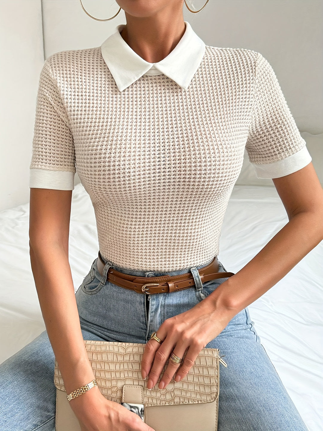 Merle | Elegantes Strick-Shirt mit Kragen