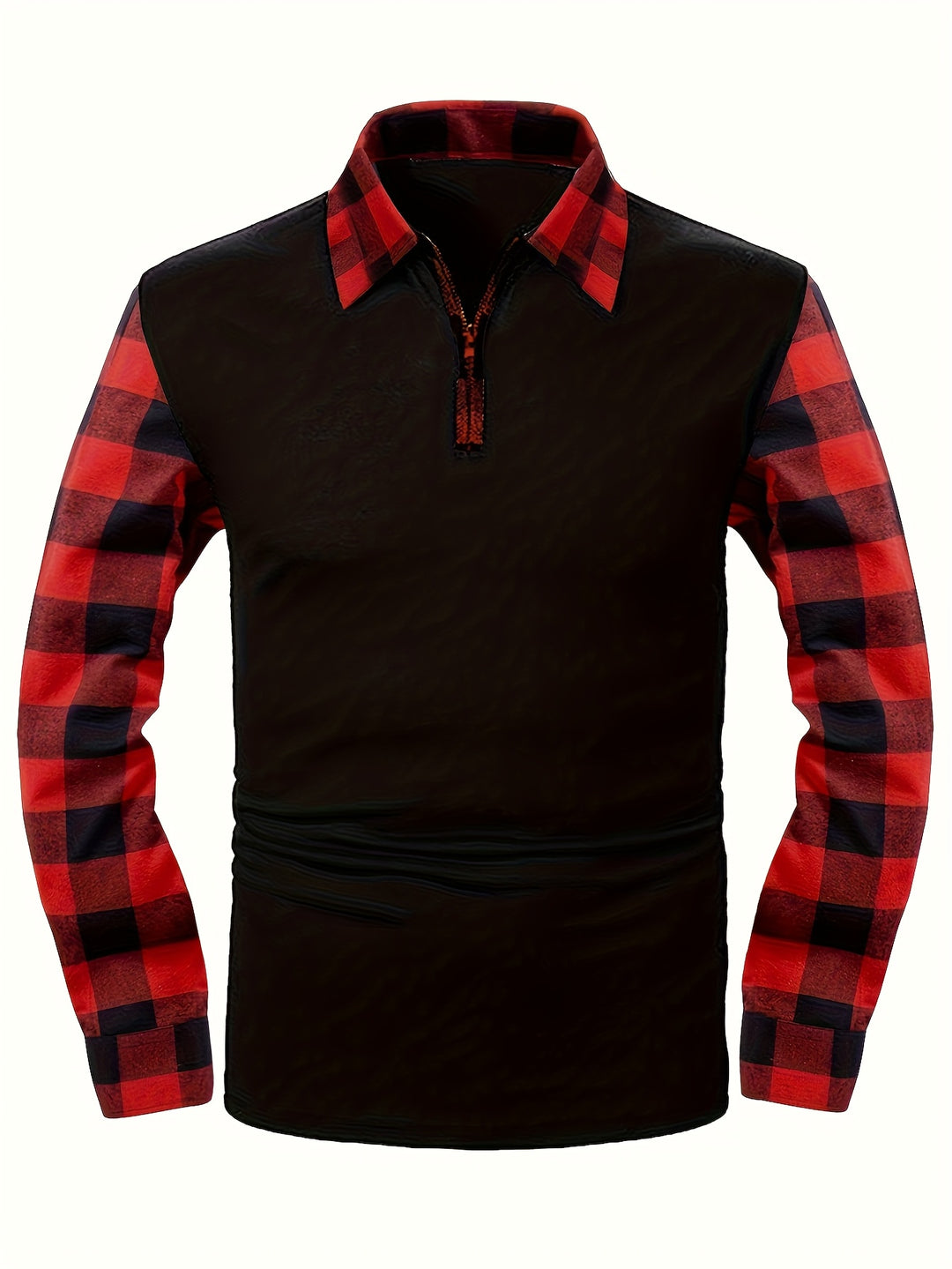 Bertram | Sportliches Karo-Poloshirt mit Half-Zip