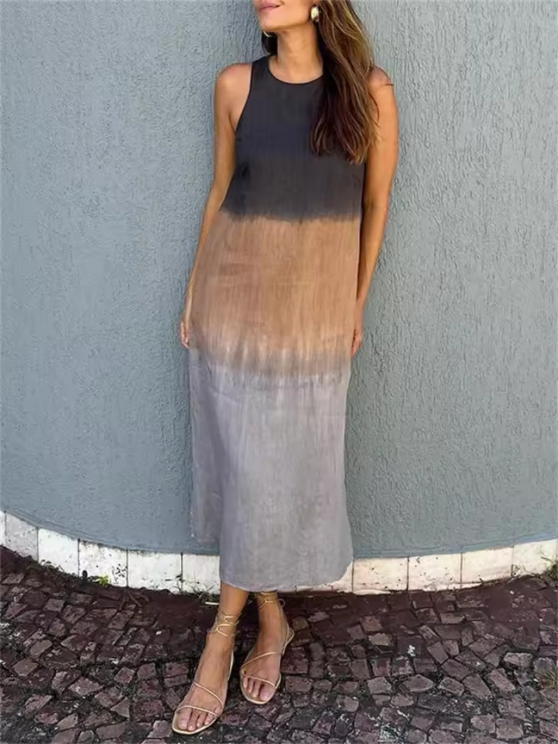 Liselotte | Ärmelloses Sommerkleid mit Rundhalsausschnitt