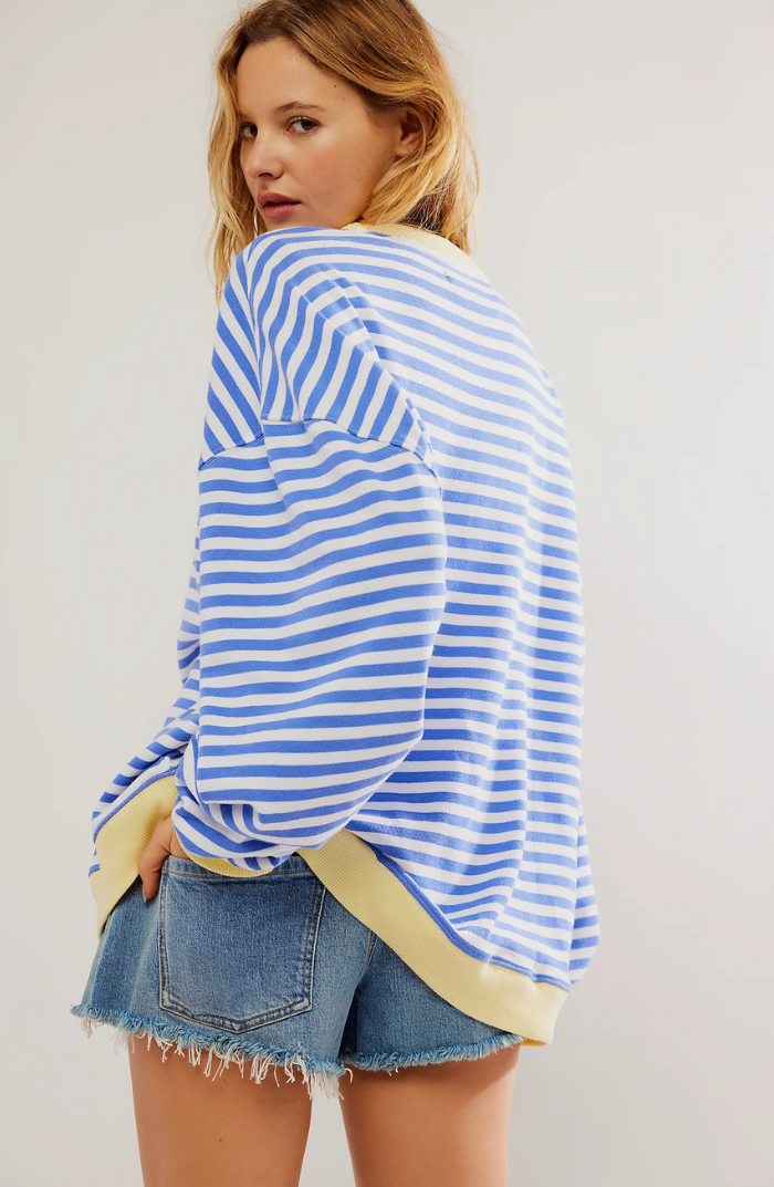 Kirsten | Gestreifter Rundhals-Pullover