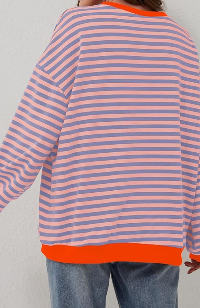 Kirsten | Gestreifter Rundhals-Pullover
