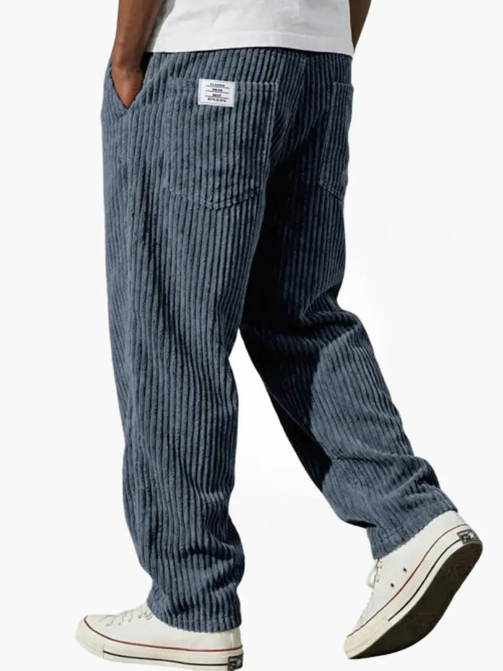Markus | Lässige Komfort-Hose mit feiner Rippstruktur