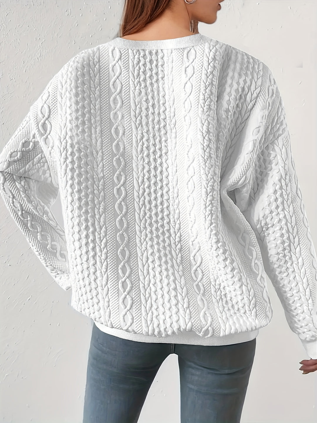 Rebekka | Strukturierter Rundhals-Pullover