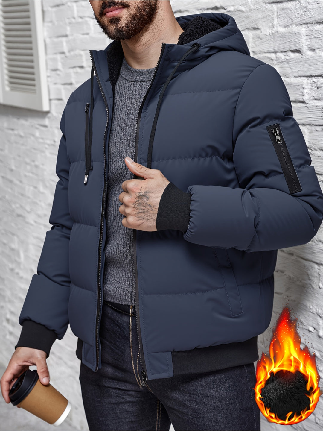 Uwe | Wärmende Kapuzen-Steppjacke