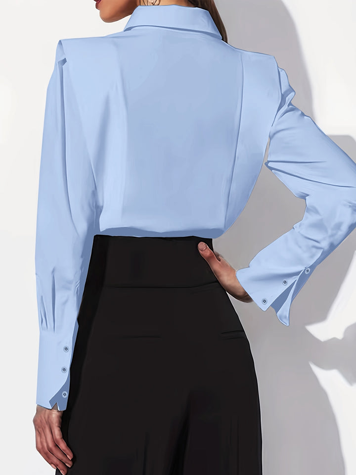 Annemarie | Elegante Hemdbluse mit Knopfleiste