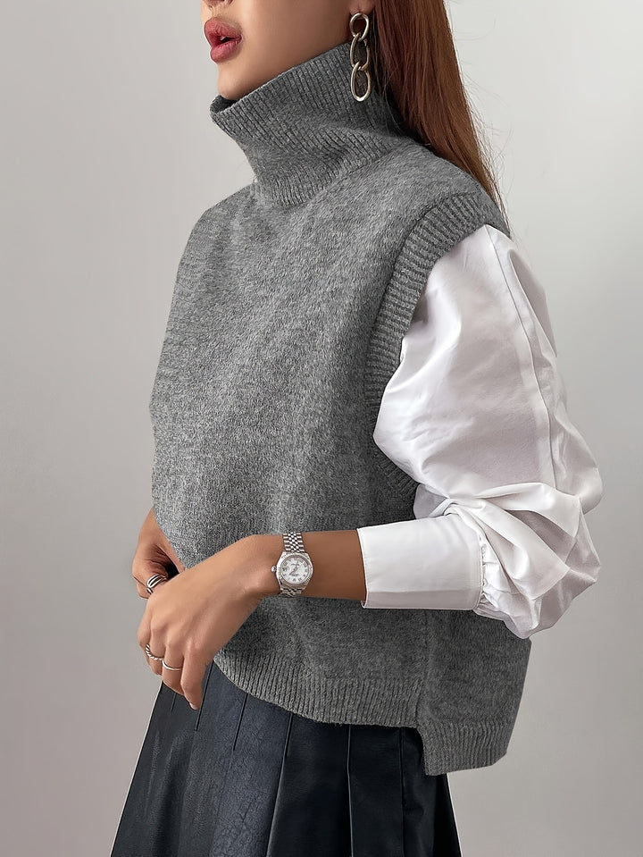 Hedda | Eleganter Rollkragen-Pullunder