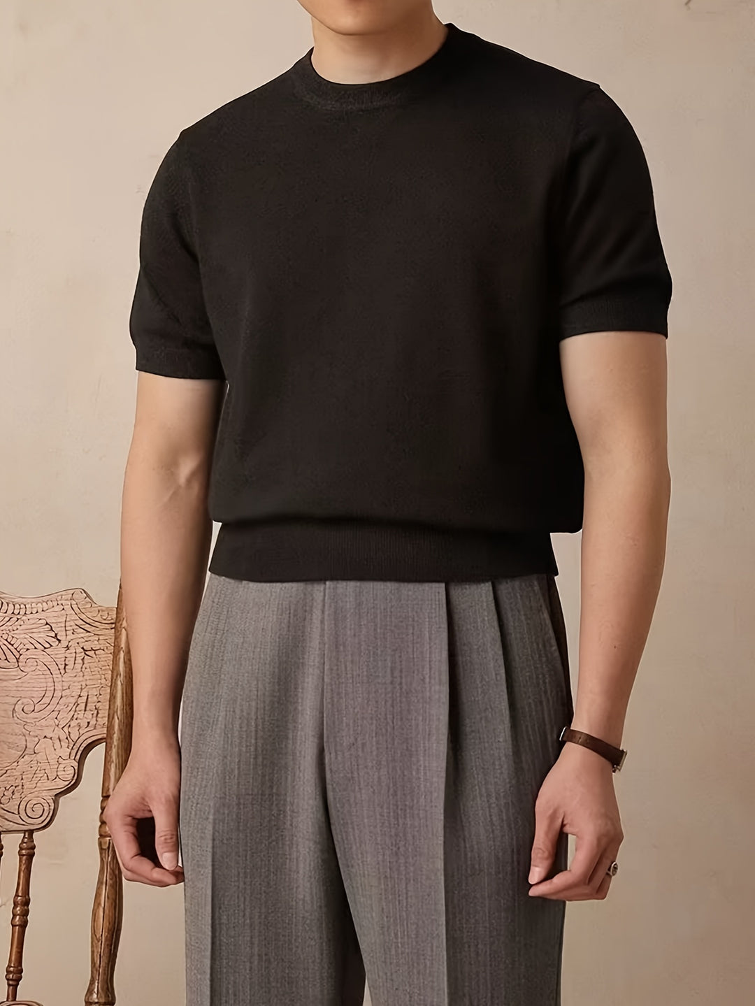 Reimund | Feingestricktes Kurzarm-Shirt