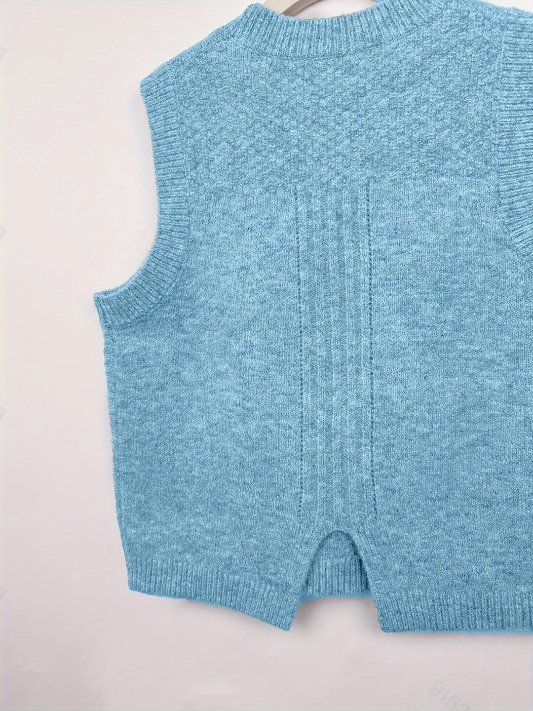Hilde | Zopfgestrickter Pullunder mit Rundhals