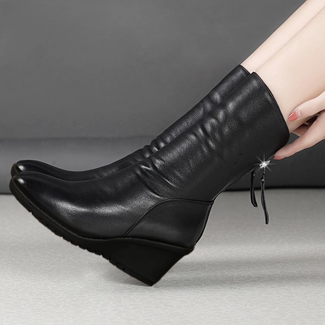 Sigrun | Elegante Keilabsatz-Stiefel