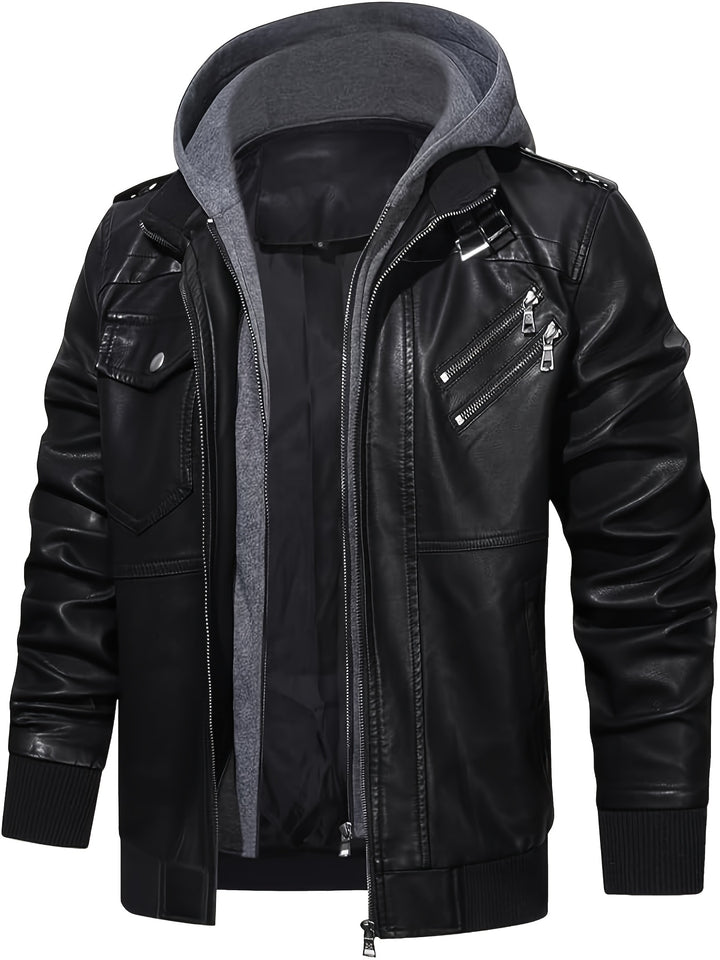 Volkmar | Sportlich-elegante Bikerjacke mit Kapuze
