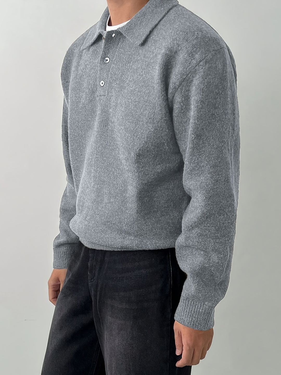 Wendelin | Weicher Strick-Poloshirt mit Kragen