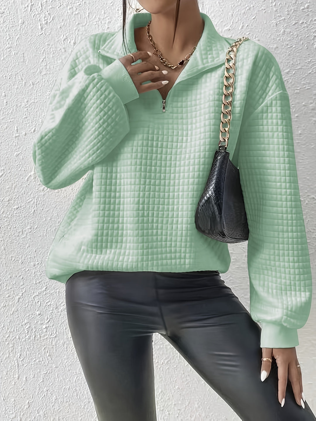 Steffi | Legerer Stehkragen-Pullover